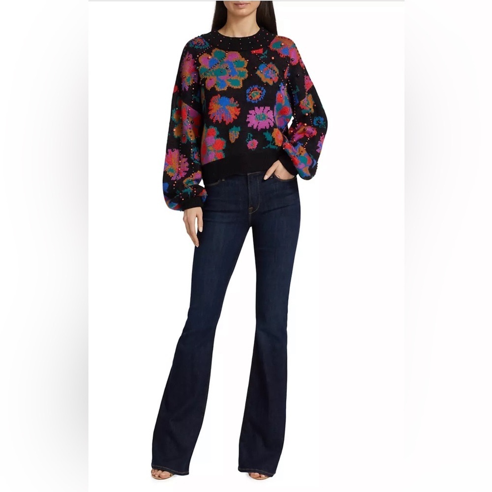 NWOT FARM Rio Lily’s Garden Sweater - Size Medium